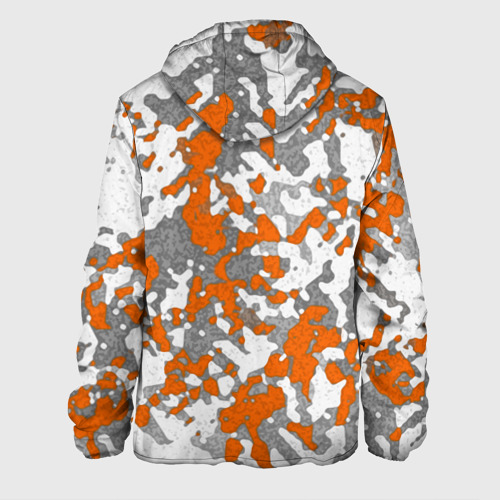 Мужская куртка 3D Абстракция серо-оранжевый, цвет 3D печать - фото 2