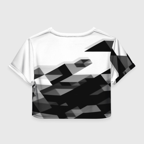 Женская футболка Crop-top 3D Bmw sport geometry, цвет 3D печать - фото 2
