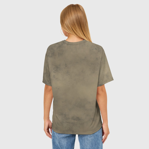 Женская футболка oversize 3D Мрачная хэллоуинская тыква , цвет 3D печать - фото 4