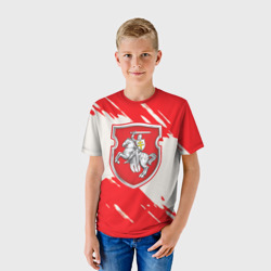 Детская футболка 3D Belarus герб краски - фото 2