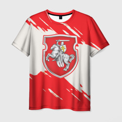 Мужская футболка 3D Belarus герб краски