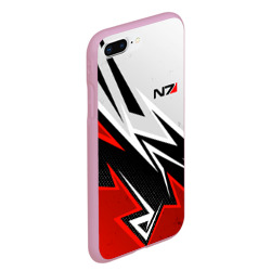 Чехол для iPhone 7Plus/8 Plus матовый N7 mass effect - white and red - фото 2