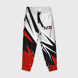 Детские брюки 3D N7 mass effect - white and red