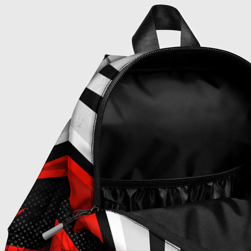 Детский рюкзак 3D с принтом N7 mass effect - white and red, фото #4