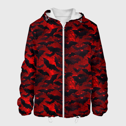 Мужская куртка 3D Летучие мыши в красную ночь , цвет 3D печать
