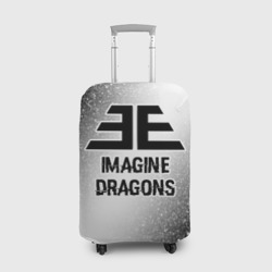Чехол для чемодана 3D Imagine Dragons glitch на светлом фоне