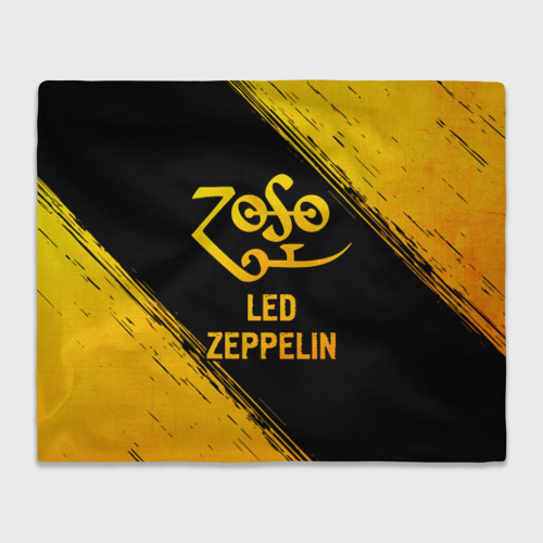 Плед 3D Led Zeppelin - gold gradient, цвет 3D (велсофт)