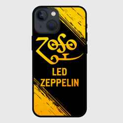 Чехол для iPhone 13 mini Led Zeppelin - gold gradient