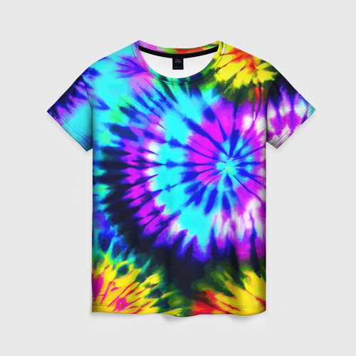 Женская футболка 3D с принтом Abstraction colorful composition, вид спереди #2