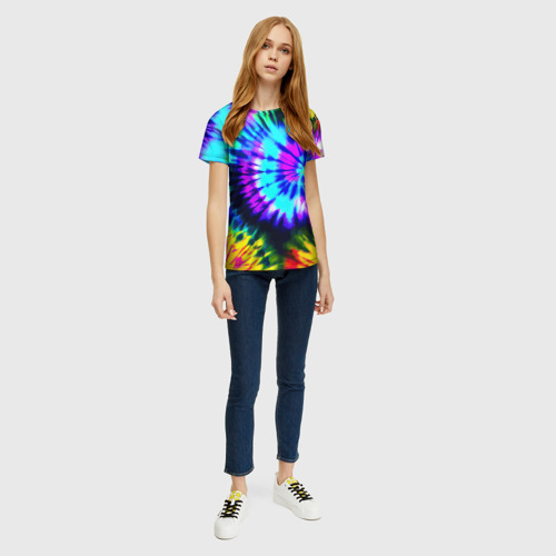 Женская футболка 3D с принтом Abstraction colorful composition, вид сбоку #3