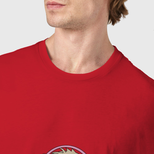 Мужская футболка хлопок Сова в геймерских наушниках , цвет красный - фото 6