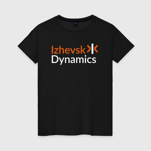 Женская футболка хлопок Izhevsk dynamics, цвет черный
