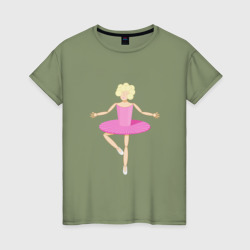 Женская футболка хлопок Барби балерина