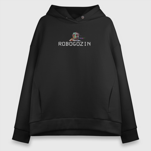 Женское худи Oversize хлопок Robogozin, цвет черный