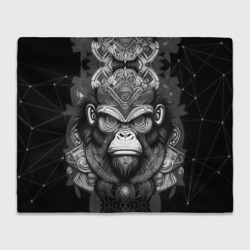 Плед 3D Кинг Конг  король обезьян на фоне созвездия 