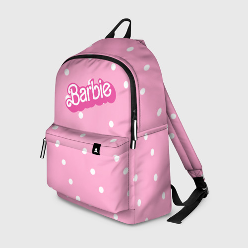 Рюкзак 3D Барби - белый горошек на розовом