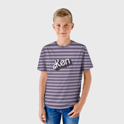 Детская футболка 3D Кен - темная полоска - фото 2