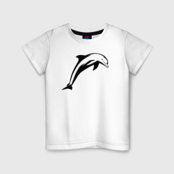 Детская футболка хлопок Дельфин трафарет