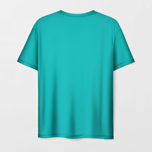 Мужская футболка 3D Цвет морской волны однотонный, цвет 3D печать - фото 2