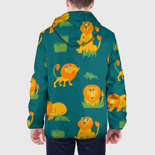 Мужская куртка 3D Мультяшные львы в саванне, цвет 3D печать - фото 5