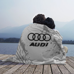 Плед 3D Audi speed на светлом фоне со следами шин - фото 2