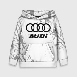 Детская толстовка 3D Audi speed на светлом фоне со следами шин