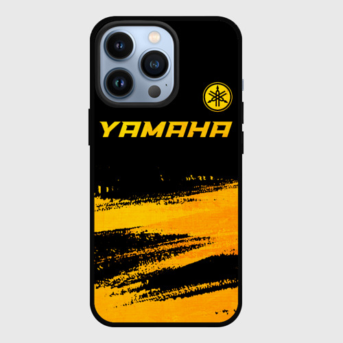 Чехол для iPhone 13 Pro Yamaha - gold gradient: символ сверху