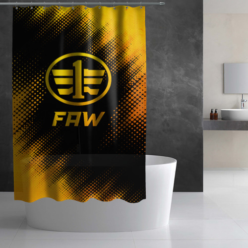 Штора 3D для ванной FAW - gold gradient - фото 2