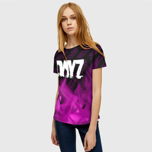 Женская футболка 3D DayZ pro gaming: символ сверху, цвет 3D печать - фото 3
