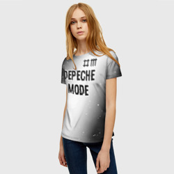 Женская футболка 3D Depeche Mode glitch на светлом фоне: символ сверху - фото 2