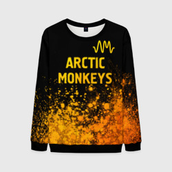 Мужской свитшот 3D Arctic Monkeys - gold gradient: символ сверху