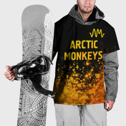 Накидка на куртку 3D Arctic Monkeys - gold gradient: символ сверху