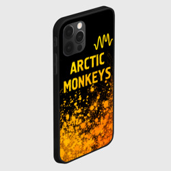 Чехол для iPhone 12 Pro Arctic Monkeys - gold gradient: символ сверху - фото 2