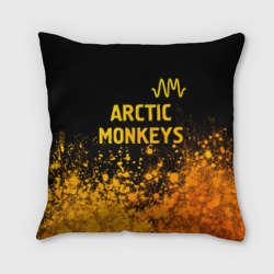 Подушка 3D Arctic Monkeys - gold gradient: символ сверху