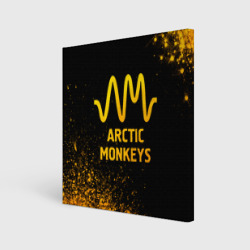 Холст квадратный Arctic Monkeys - gold gradient