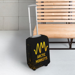 Чехол для чемодана 3D Arctic Monkeys - gold gradient - фото 2
