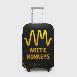 Чехол для чемодана 3D Arctic Monkeys - gold gradient