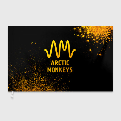 Флаг 3D Arctic Monkeys - gold gradient - фото 3
