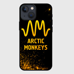 Чехол для iPhone 13 mini Arctic Monkeys - gold gradient