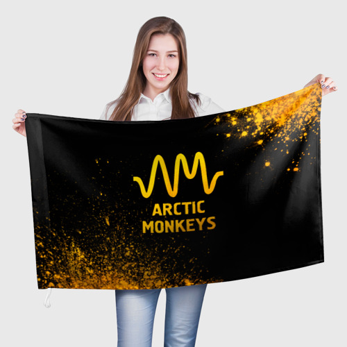 Флаг 3D Arctic Monkeys - gold gradient