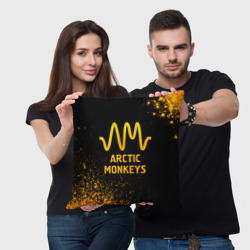 Подушка 3D Arctic Monkeys - gold gradient - фото 2