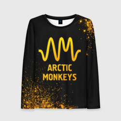 Женский лонгслив 3D Arctic Monkeys - gold gradient