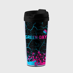 Термокружка-непроливайка Green Day - neon gradient: символ сверху