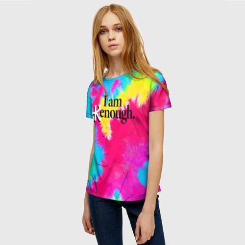 Женская футболка 3D с принтом I am kenough - meme, фото на моделе #1