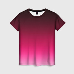 Женская футболка 3D Розово-малиновый градиент