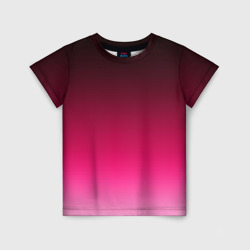 Детская футболка 3D Розово-малиновый градиент