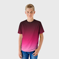 Детская футболка 3D Розово-малиновый градиент - фото 2
