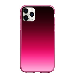 Чехол для iPhone 11 Pro Max матовый Розово-малиновый градиент