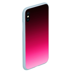 Чехол для iPhone XS Max матовый Розово-малиновый градиент - фото 2