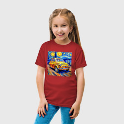 Детская футболка хлопок Фиат на фоне стиля - фото 2